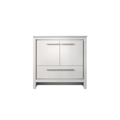 Lexora Lafarre 36 in. White Single Sink Bath Vanity