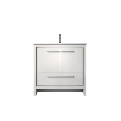 Lexora Lafarre 36 in. White Single Sink Bath Vanity