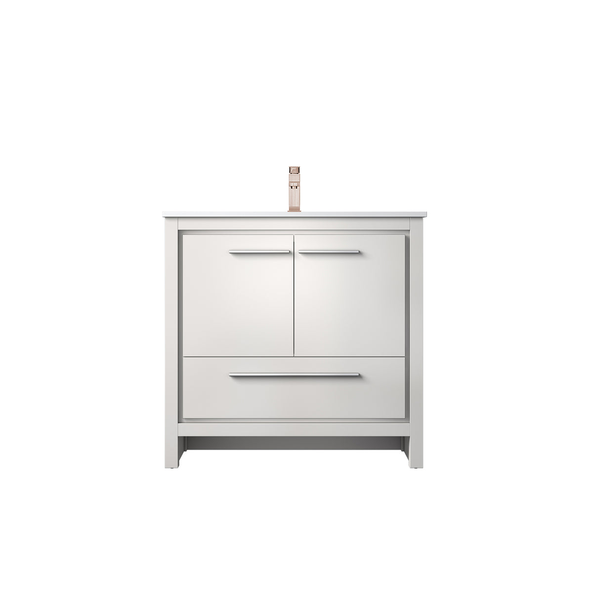 Lexora Lafarre 36 in. White Single Sink Bath Vanity
