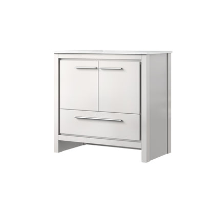 Lexora Lafarre 36 in. White Single Sink Bath Vanity