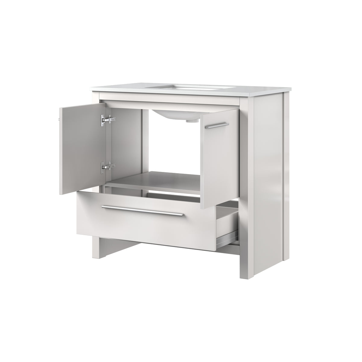 Lexora Lafarre 36 in. White Single Sink Bath Vanity
