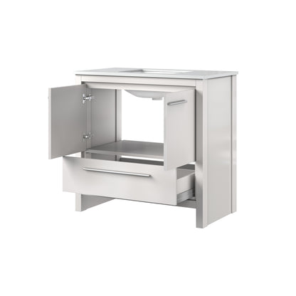 Lexora Lafarre 36 in. White Single Sink Bath Vanity