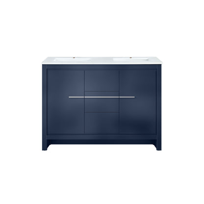 Lexora Lafarre 48 in. Navy Blue Double Sink Bath Vanity