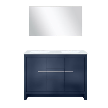 Lexora Lafarre 48 in. Navy Blue Double Sink Bath Vanity