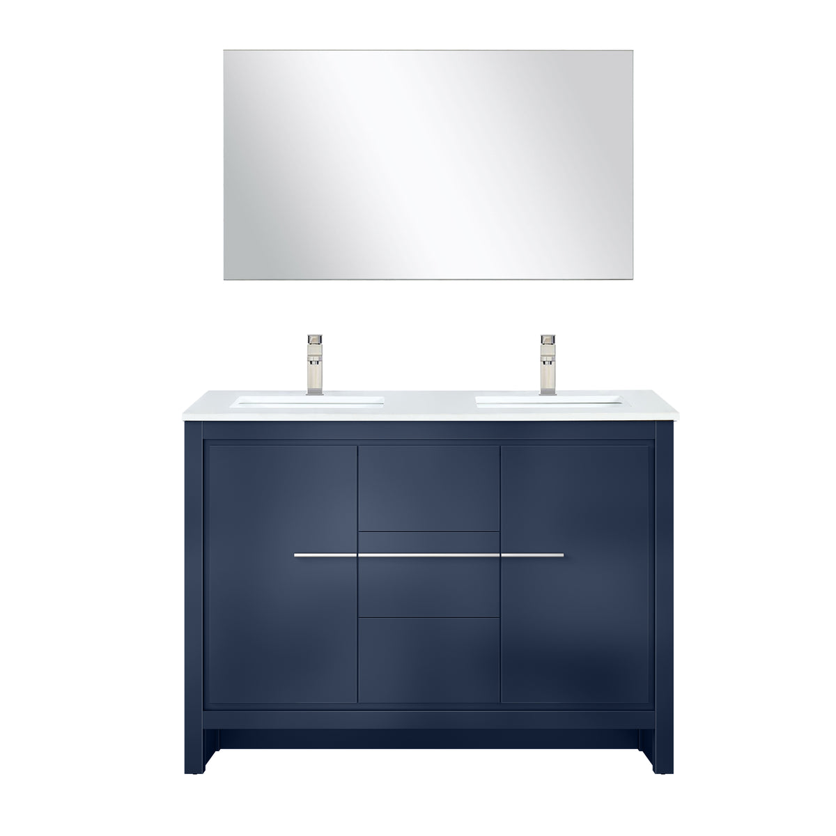 Lexora Lafarre 48 in. Navy Blue Double Sink Bath Vanity