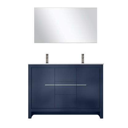 Lexora Lafarre 48 in. Navy Blue Double Sink Bath Vanity