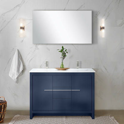 Lexora Lafarre 48 in. Navy Blue Double Sink Bath Vanity