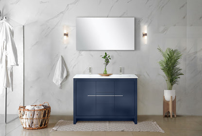 Lexora Lafarre 48 in. Navy Blue Double Sink Bath Vanity