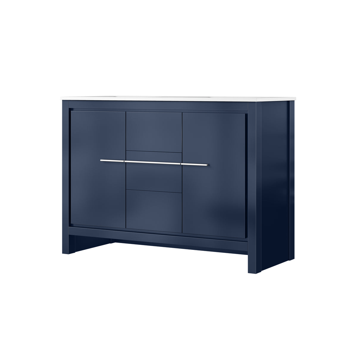 Lexora Lafarre 48 in. Navy Blue Double Sink Bath Vanity