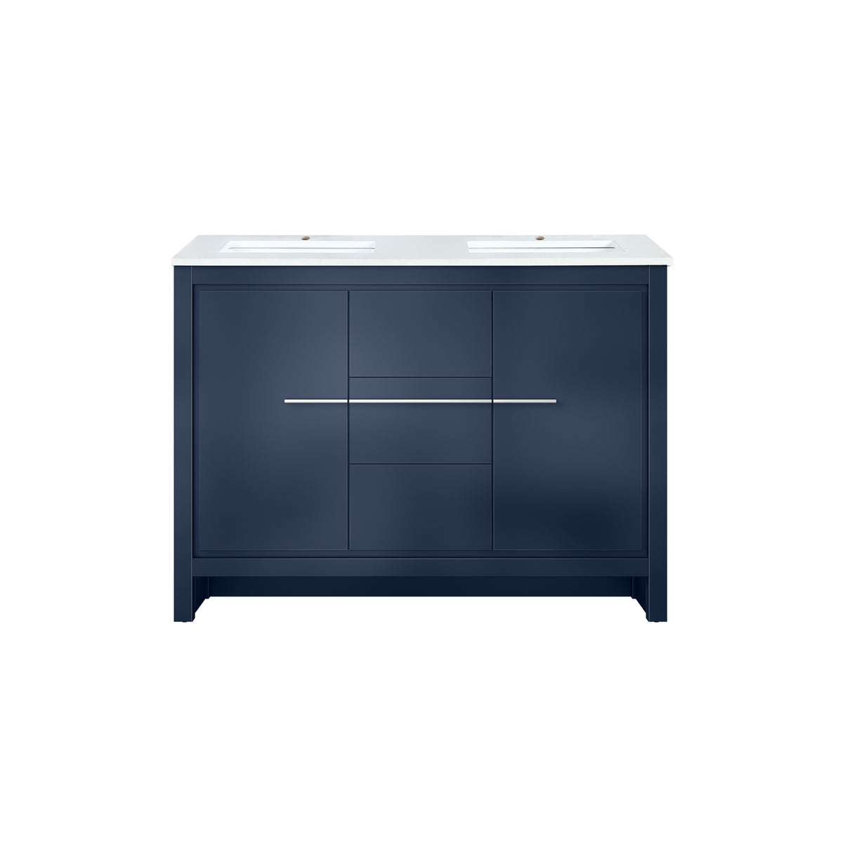 Lexora Lafarre 48 in. Navy Blue Double Sink Bath Vanity