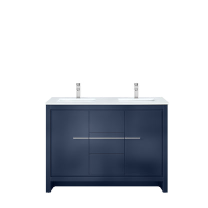 Lexora Lafarre 48 in. Navy Blue Double Sink Bath Vanity