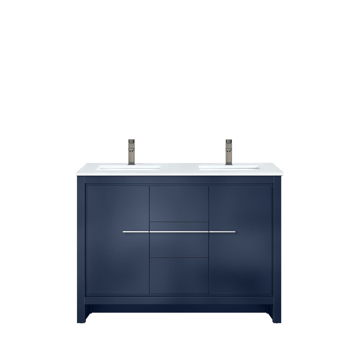 Lexora Lafarre 48 in. Navy Blue Double Sink Bath Vanity