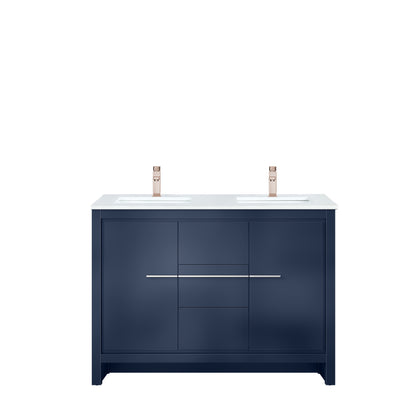 Lexora Lafarre 48 in. Navy Blue Double Sink Bath Vanity