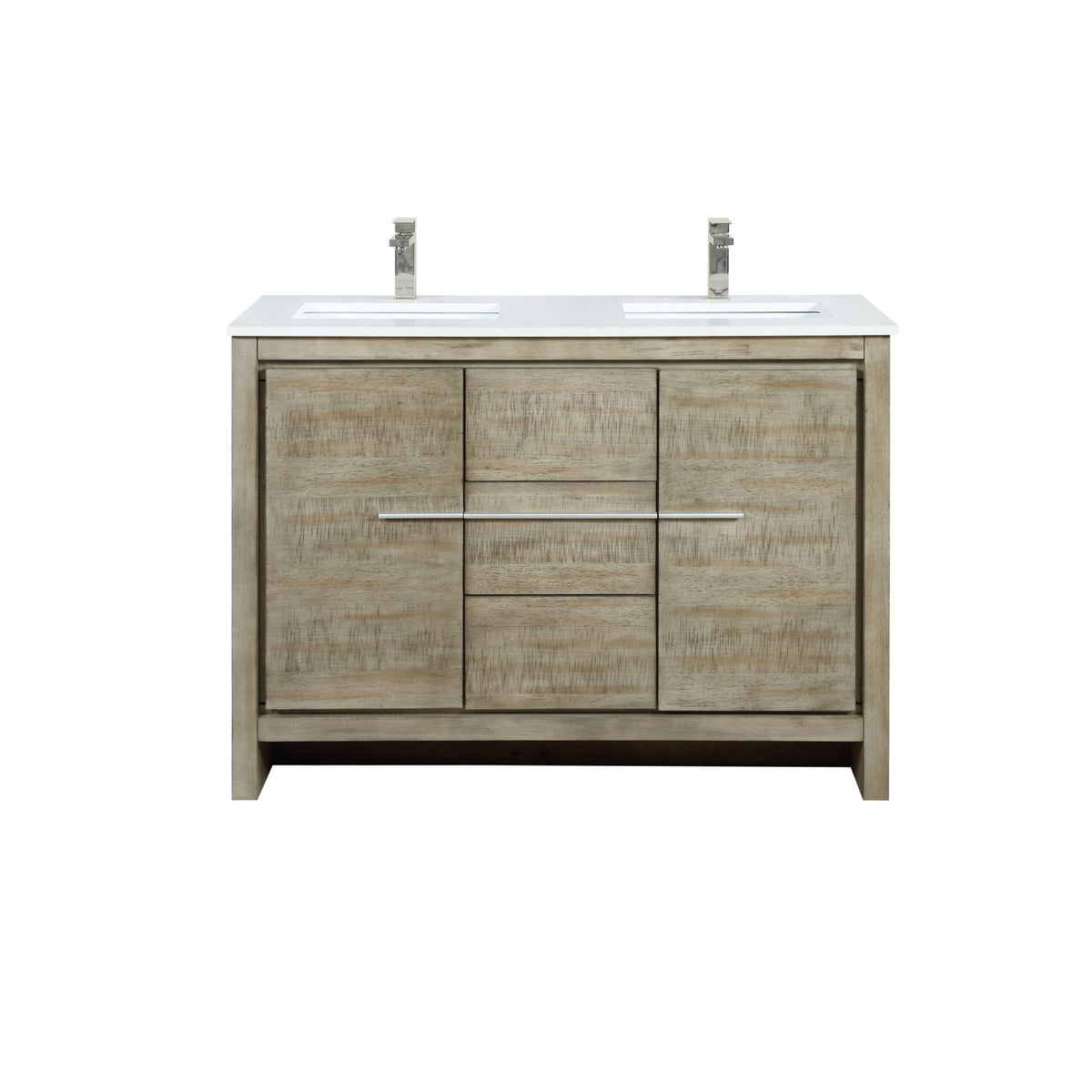 Lexora Lafarre 48 in. Rustic Acacia Double Sink Bath Vanity
