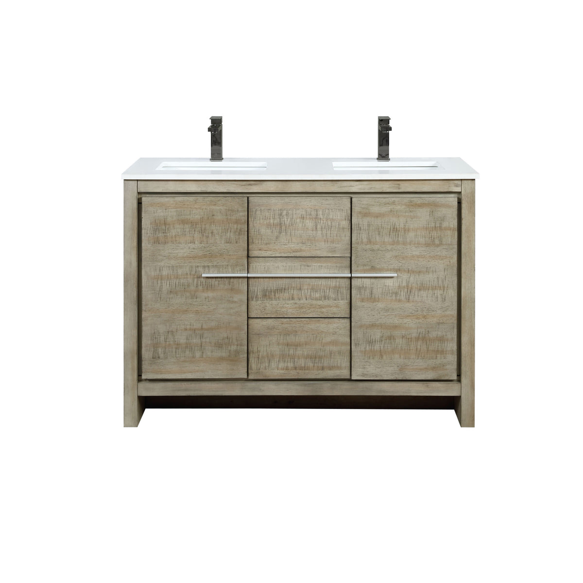 Lexora Lafarre 48 in. Rustic Acacia Double Sink Bath Vanity