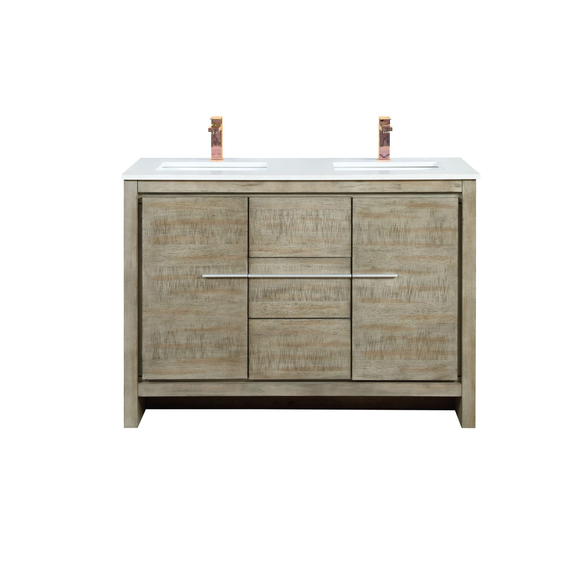 Lexora Lafarre 48 in. Rustic Acacia Double Sink Bath Vanity