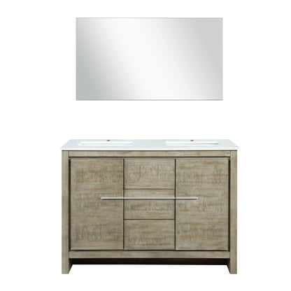Lexora Lafarre 48 in. Rustic Acacia Double Sink Bath Vanity