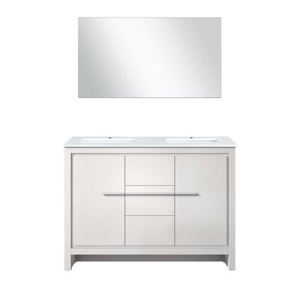 Lexora Lafarre 48 in. White Double Sink Bath Vanity