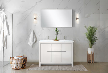 Lexora Lafarre 48 in. White Double Sink Bath Vanity