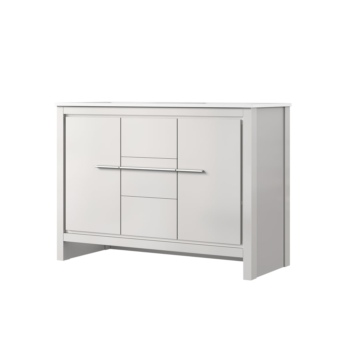 Lexora Lafarre 48 in. White Double Sink Bath Vanity