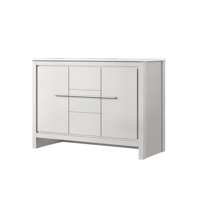 Lexora Lafarre 48 in. White Double Sink Bath Vanity