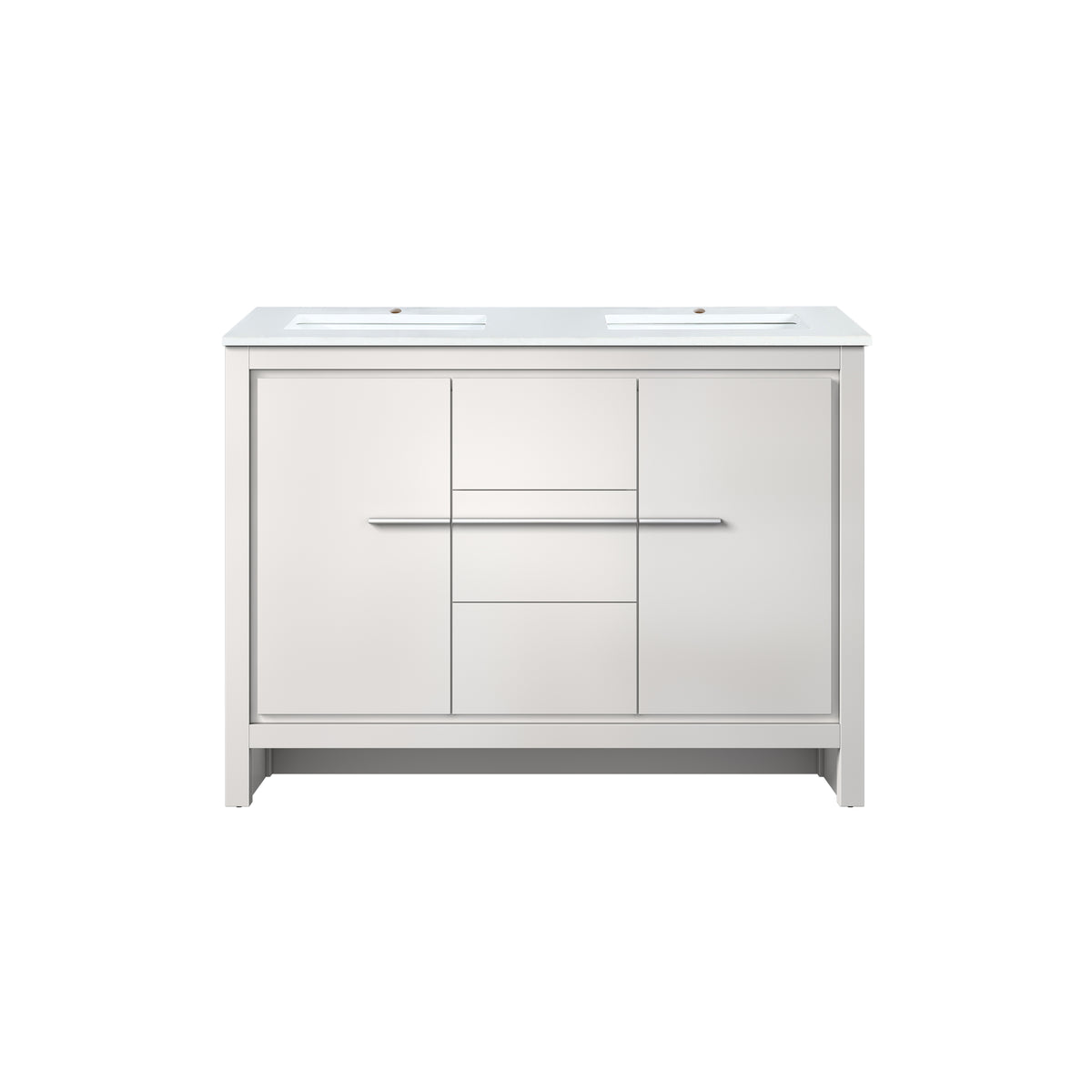 Lexora Lafarre 48 in. White Double Sink Bath Vanity