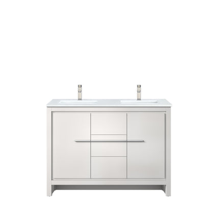 Lexora Lafarre 48 in. White Double Sink Bath Vanity