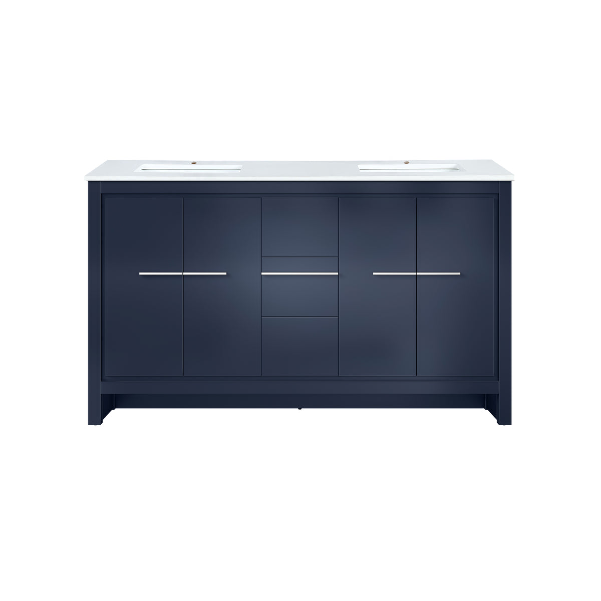 Lexora Lafarre 60 in. Navy Blue Double Sink Bath Vanity