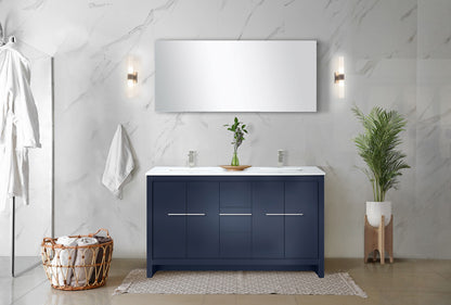 Lexora Lafarre 60 in. Navy Blue Double Sink Bath Vanity