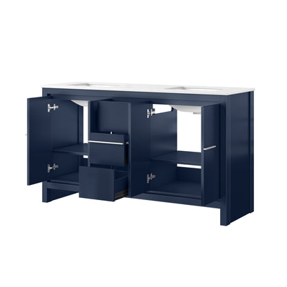 Lexora Lafarre 60 in. Navy Blue Double Sink Bath Vanity
