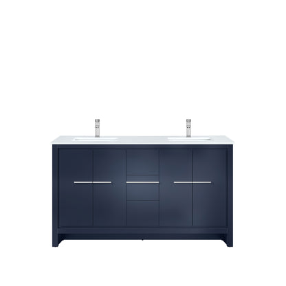 Lexora Lafarre 60 in. Navy Blue Double Sink Bath Vanity