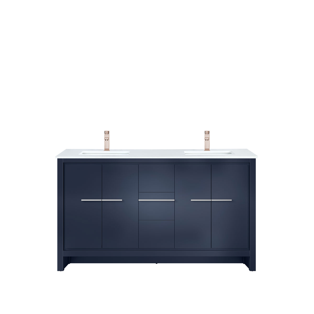 Lexora Lafarre 60 in. Navy Blue Double Sink Bath Vanity
