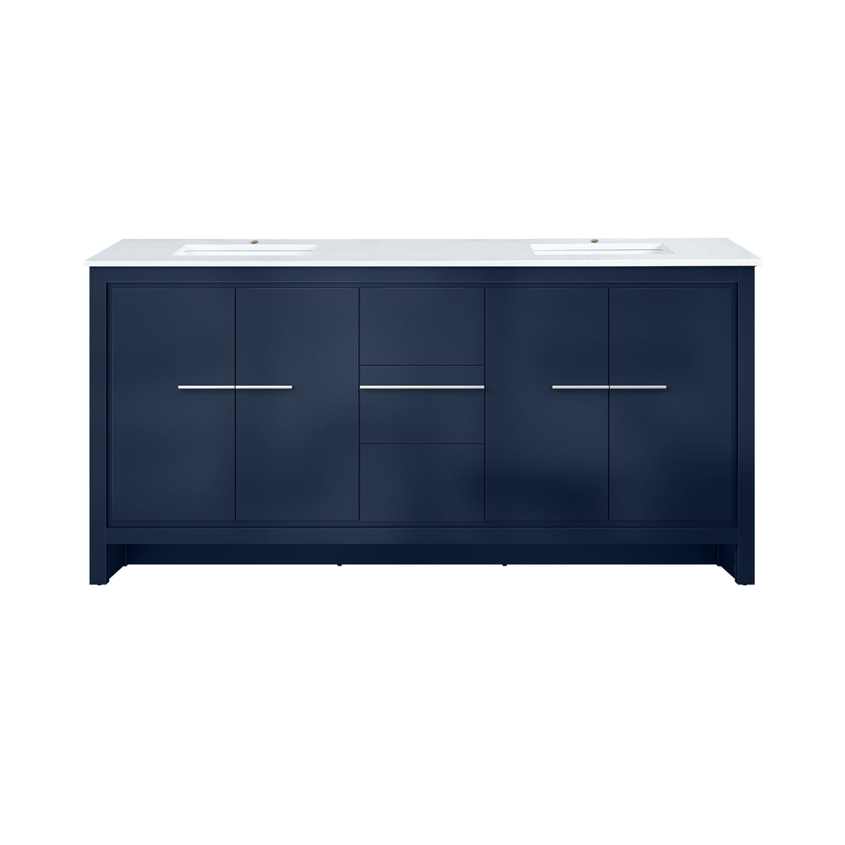Lexora Lafarre 72 in. Navy Blue Double Sink Bath Vanity