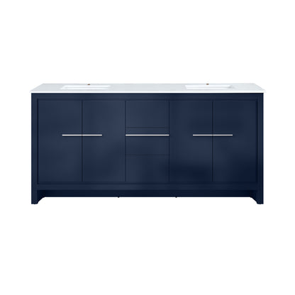 Lexora Lafarre 72 in. Navy Blue Double Sink Bath Vanity