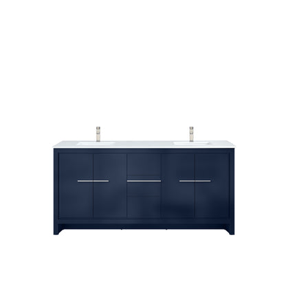 Lexora Lafarre 72 in. Navy Blue Double Sink Bath Vanity