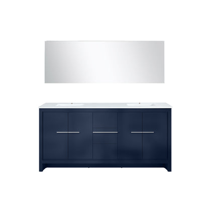 Lexora Lafarre 72 in. Navy Blue Double Sink Bath Vanity
