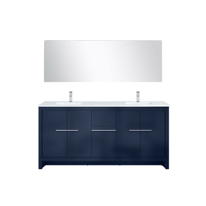 Lexora Lafarre 72 in. Navy Blue Double Sink Bath Vanity