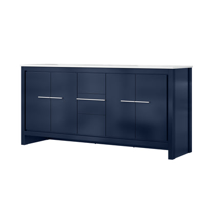 Lexora Lafarre 72 in. Navy Blue Double Sink Bath Vanity