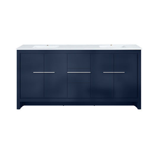 Lexora Lafarre 72 in. Navy Blue Double Sink Bath Vanity