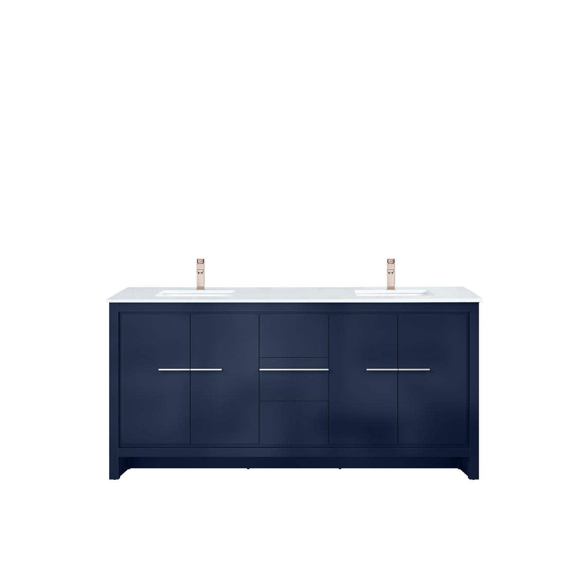 Lexora Lafarre 72 in. Navy Blue Double Sink Bath Vanity