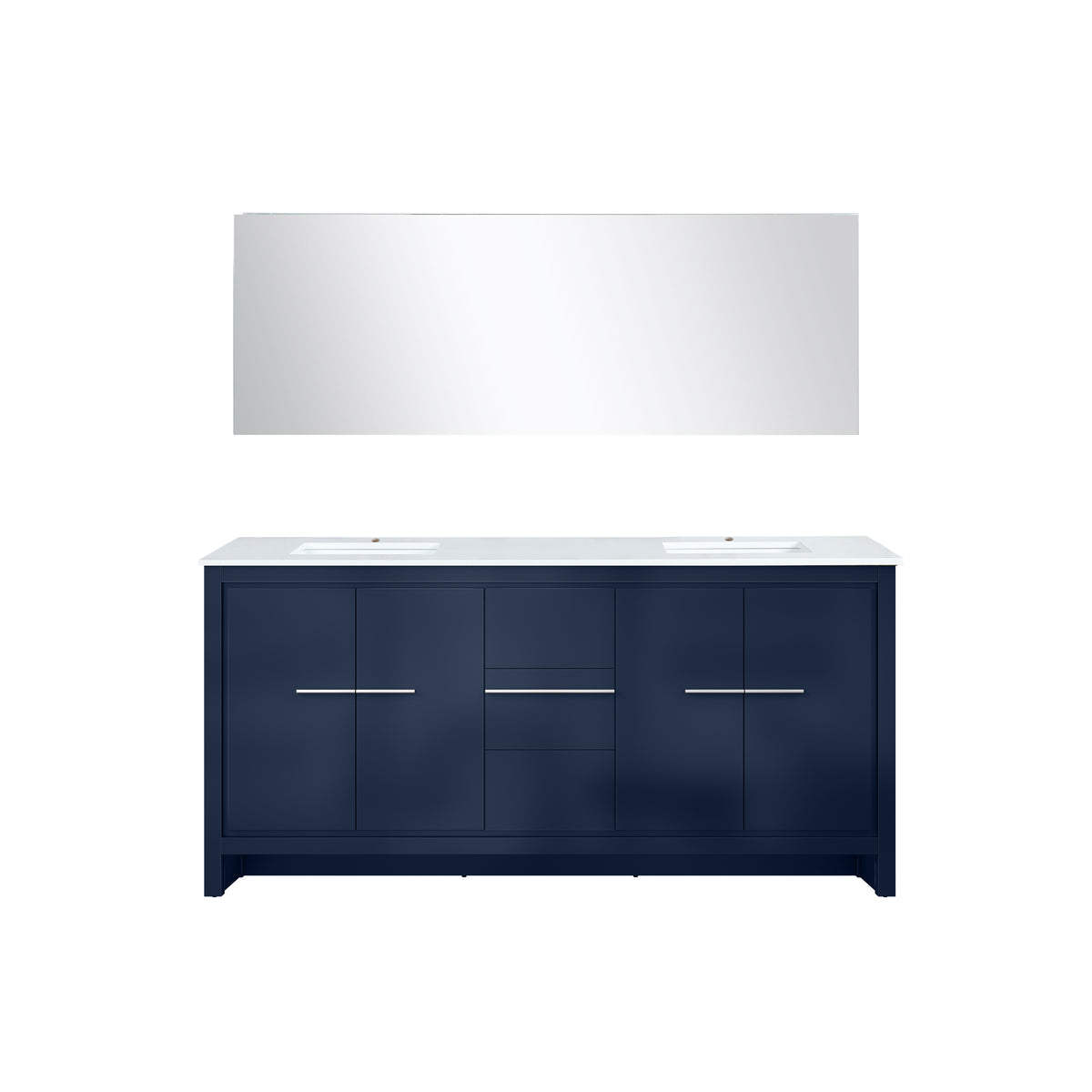 Lexora Lafarre 72 in. Navy Blue Double Sink Bath Vanity
