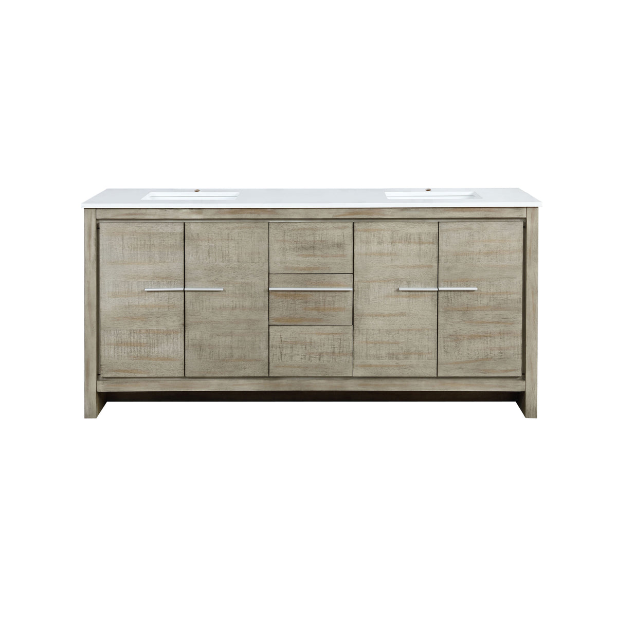 Lexora Lafarre 72 in. Rustic Acacia Double Sink Bath Vanity