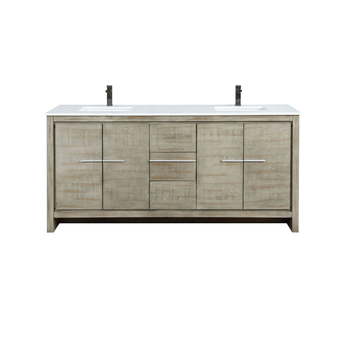 Lexora Lafarre 72 in. Rustic Acacia Double Sink Bath Vanity