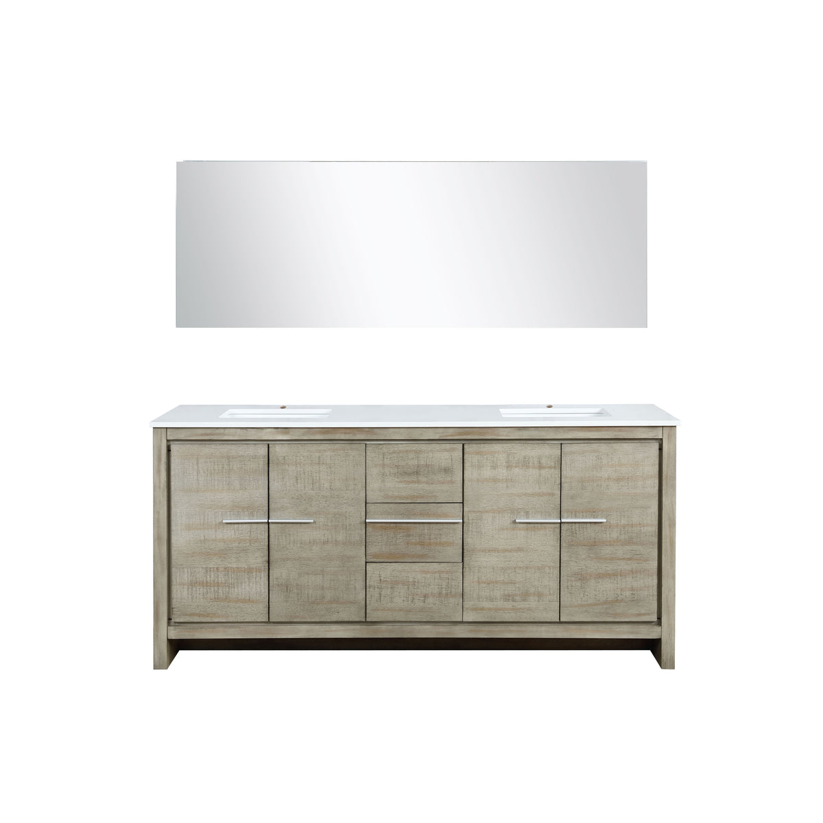 Lexora Lafarre 72 in. Rustic Acacia Double Sink Bath Vanity