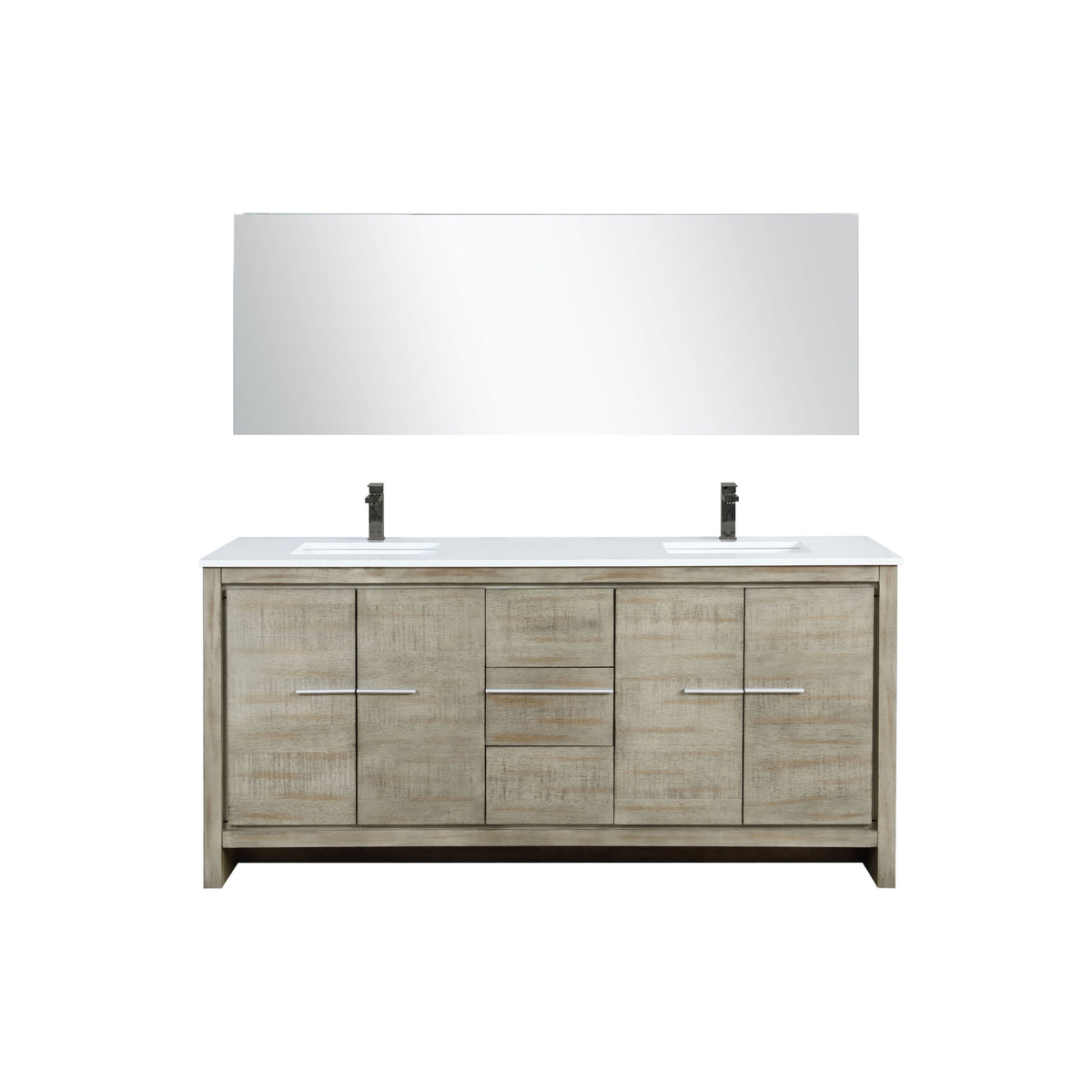 Lexora Lafarre 72 in. Rustic Acacia Double Sink Bath Vanity