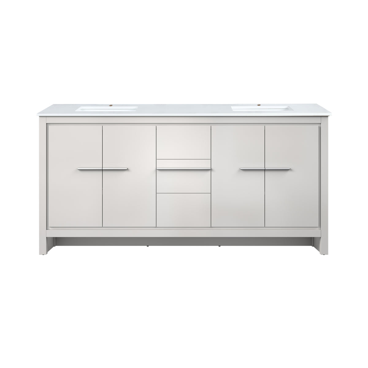 Lexora Lafarre 72 in. White Double Sink Bath Vanity