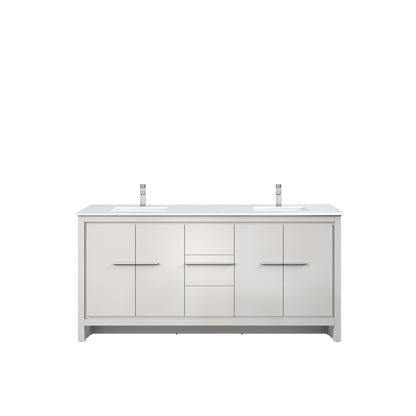 Lexora Lafarre 72 in. White Double Sink Bath Vanity