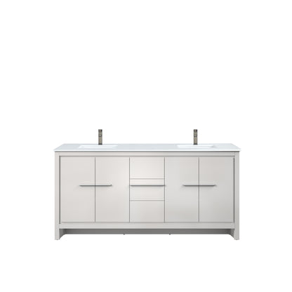 Lexora Lafarre 72 in. White Double Sink Bath Vanity