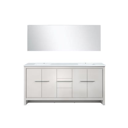 Lexora Lafarre 72 in. White Double Sink Bath Vanity