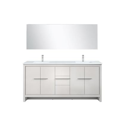 Lexora Lafarre 72 in. White Double Sink Bath Vanity
